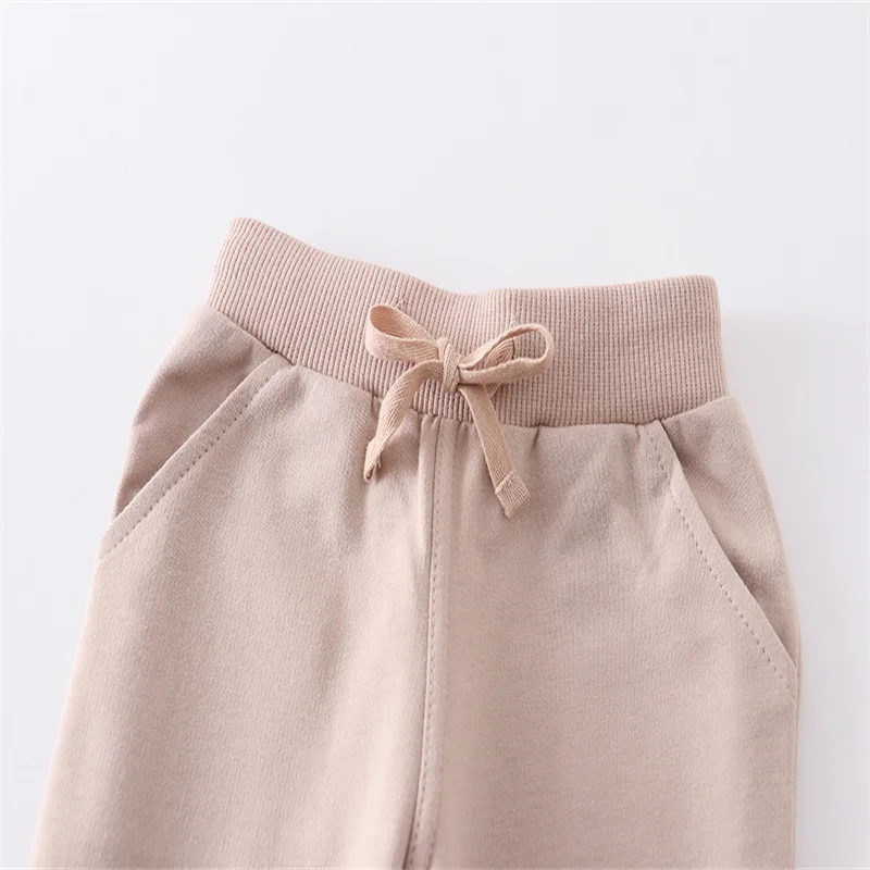 Jumping Meters 2-7T Yellow Children's Trousers Pants Plain Hot Selling Boys Girls Sweatpants Kids Sweatpants