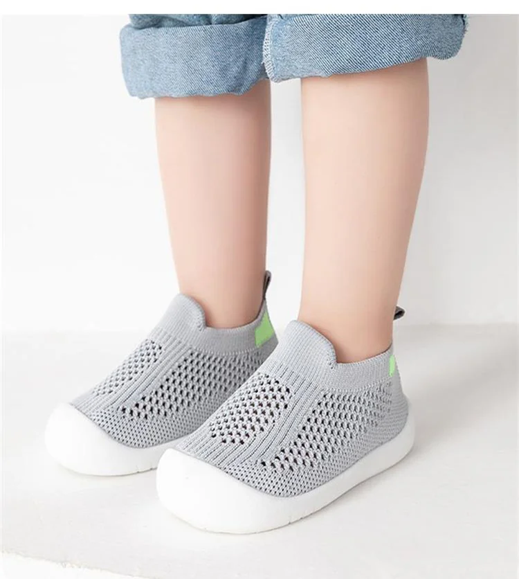Baby Boys and Girls Mesh Breathable Toddler Shoes, Wear-resistant Non Slip Comfortable Slip on Sneakers