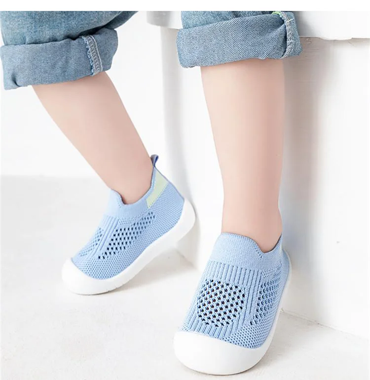 Baby Boys and Girls Mesh Breathable Toddler Shoes, Wear-resistant Non Slip Comfortable Slip on Sneakers
