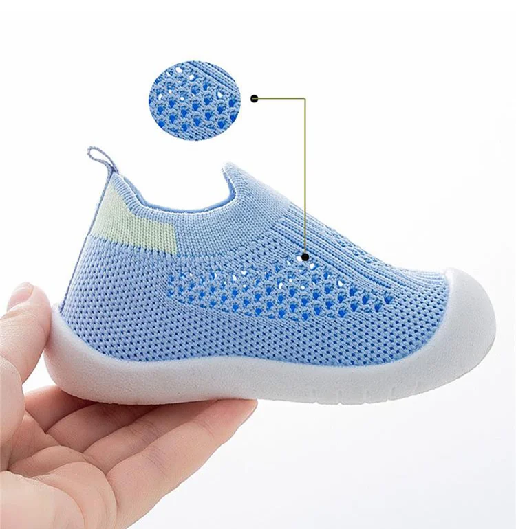 Baby Boys and Girls Mesh Breathable Toddler Shoes, Wear-resistant Non Slip Comfortable Slip on Sneakers