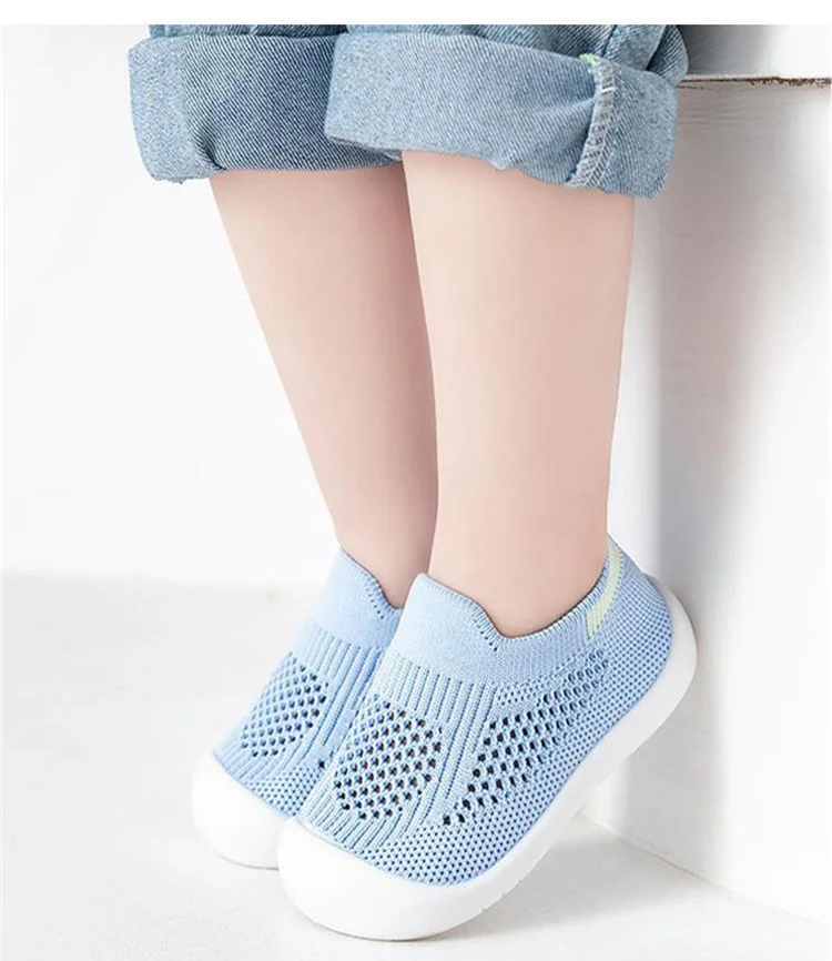Baby Boys and Girls Mesh Breathable Toddler Shoes, Wear-resistant Non Slip Comfortable Slip on Sneakers