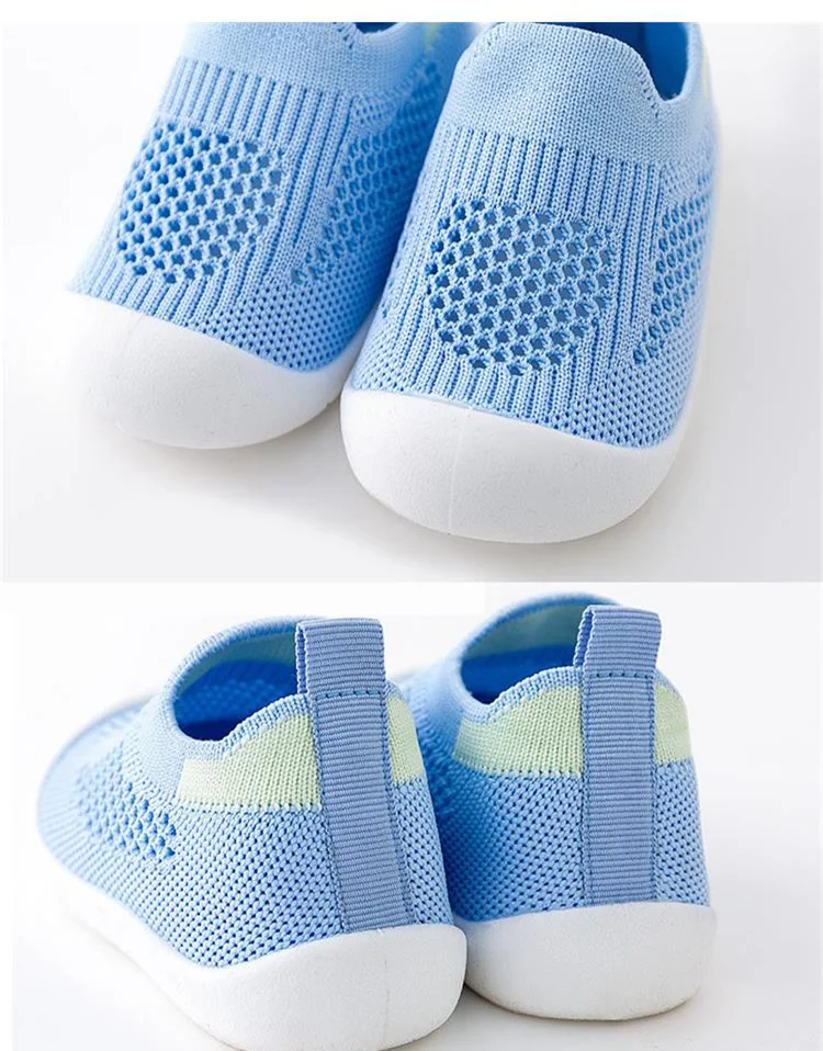 Baby Boys and Girls Mesh Breathable Toddler Shoes, Wear-resistant Non Slip Comfortable Slip on Sneakers