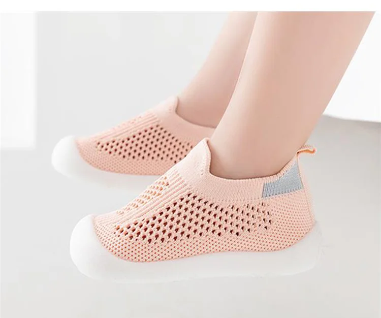 Baby Boys and Girls Mesh Breathable Toddler Shoes, Wear-resistant Non Slip Comfortable Slip on Sneakers
