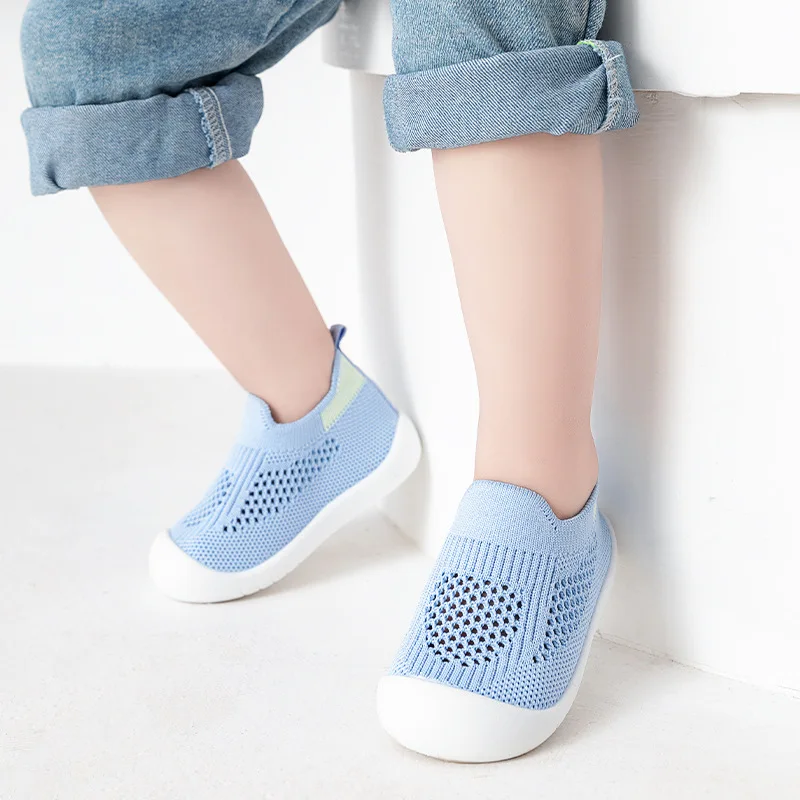 Baby Boys and Girls Mesh Breathable Toddler Shoes, Wear-resistant Non Slip Comfortable Slip on Sneakers