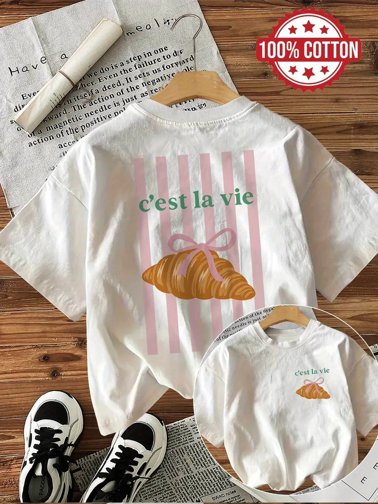 Graphic Women Y2k Aesthetic Bread Lover Cotton Women's Retro Print T-Shirt Soft Crew Neck Short Sleeve Top Vintage Shirt