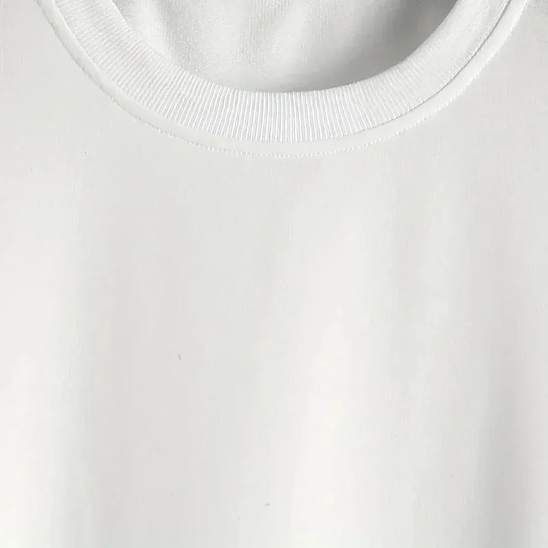 Men's Casual Loose Long Sleeve Shirt Spring Autumn O-Neck Solid Color Long Sleeve T-shirts New Male Clothes Black White