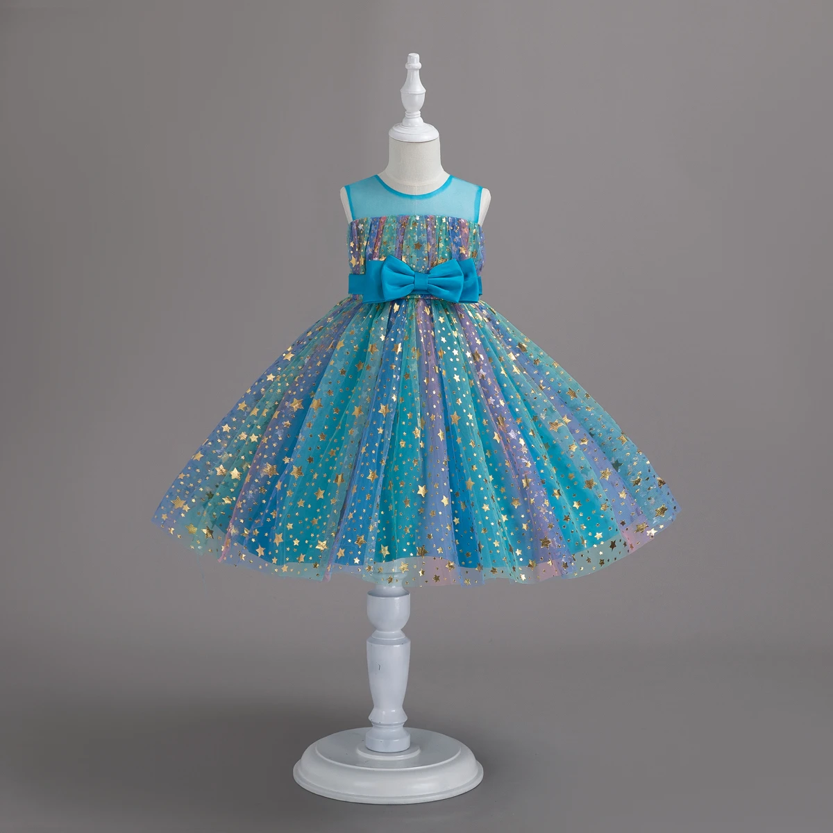 1-10 Years Baby Girl Clothing Rainbow Sequins Dress For Christmas Halloween Brithday Party Kid Girl Wedding Princess Dresses