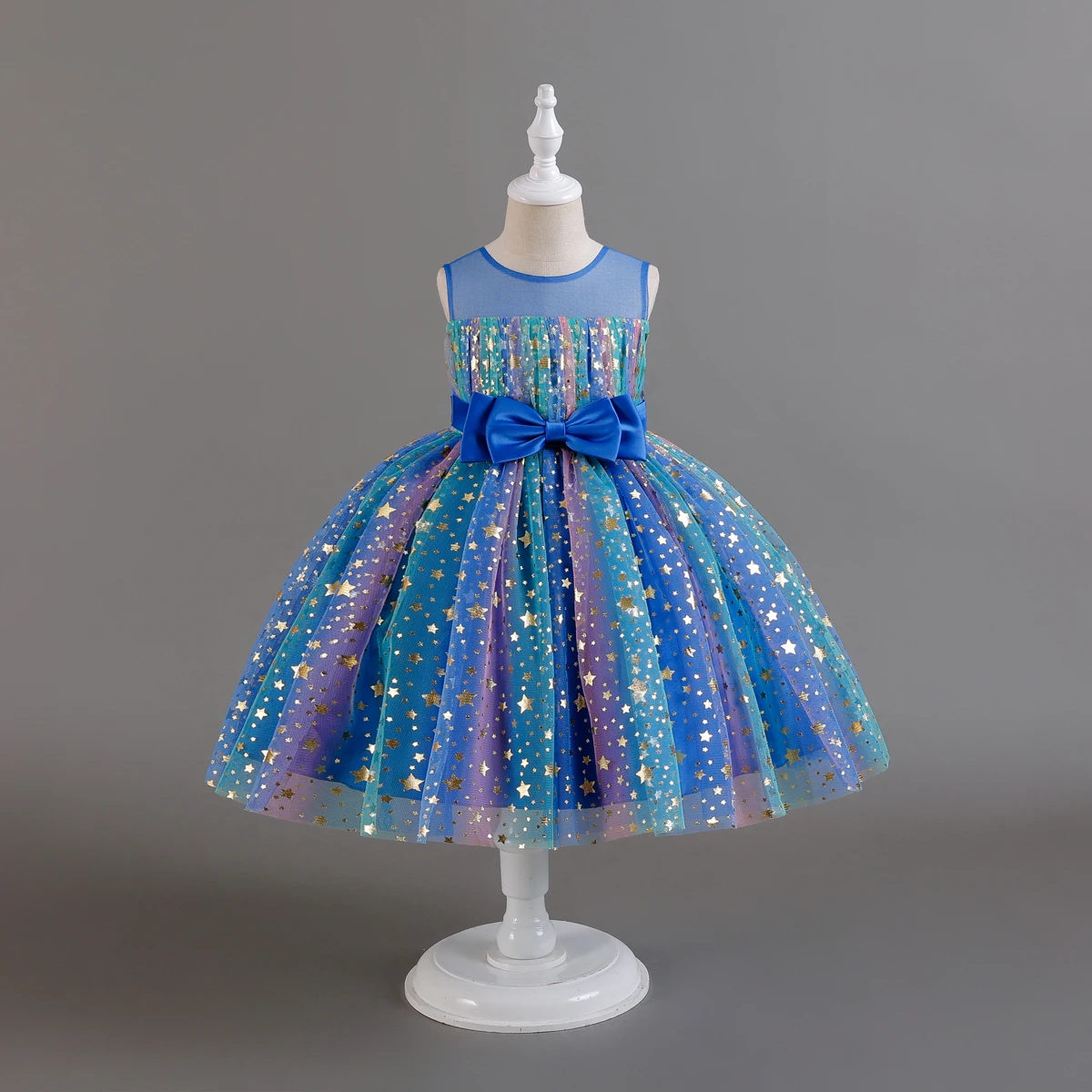 1-10 Years Baby Girl Clothing Rainbow Sequins Dress For Christmas Halloween Brithday Party Kid Girl Wedding Princess Dresses