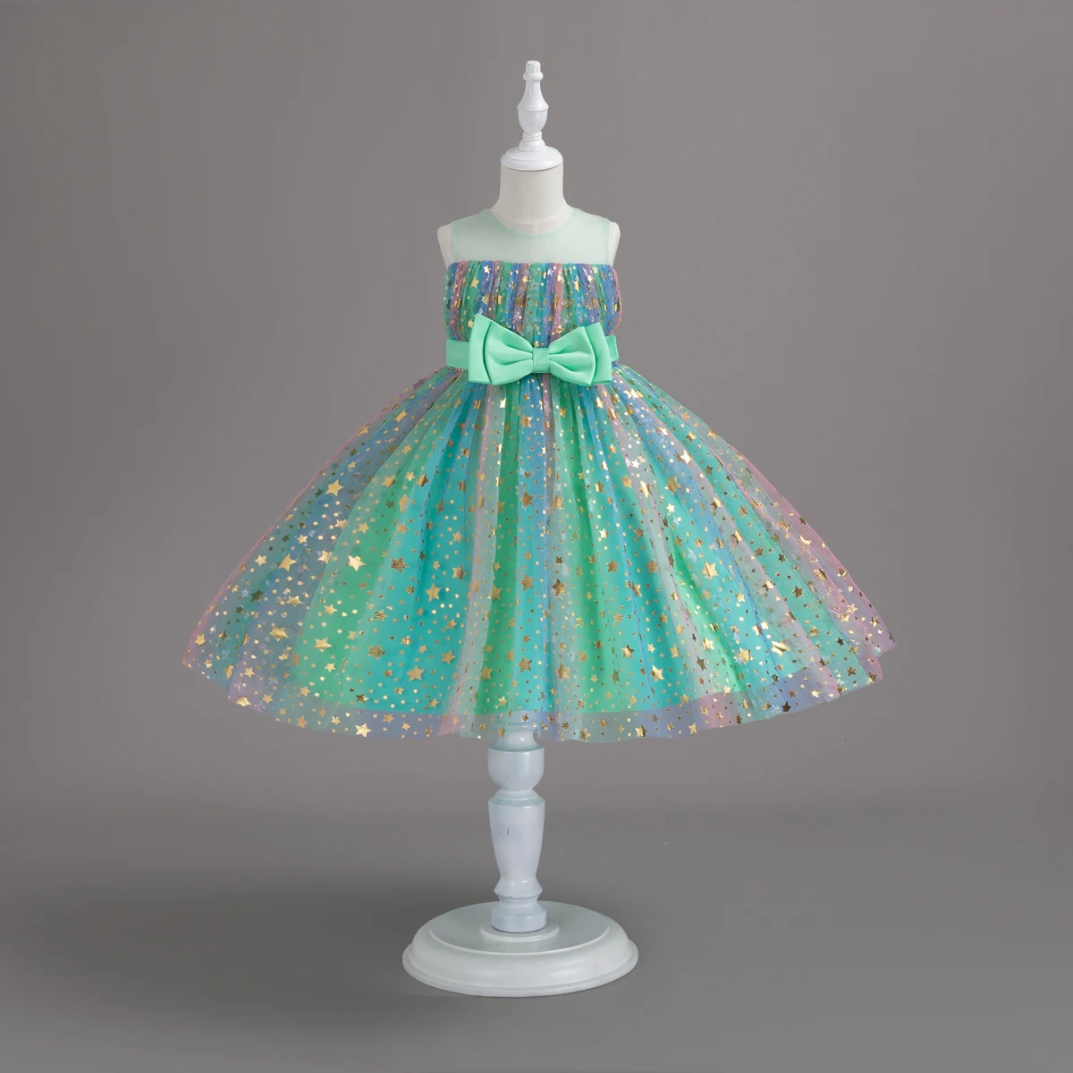 1-10 Years Baby Girl Clothing Rainbow Sequins Dress For Christmas Halloween Brithday Party Kid Girl Wedding Princess Dresses