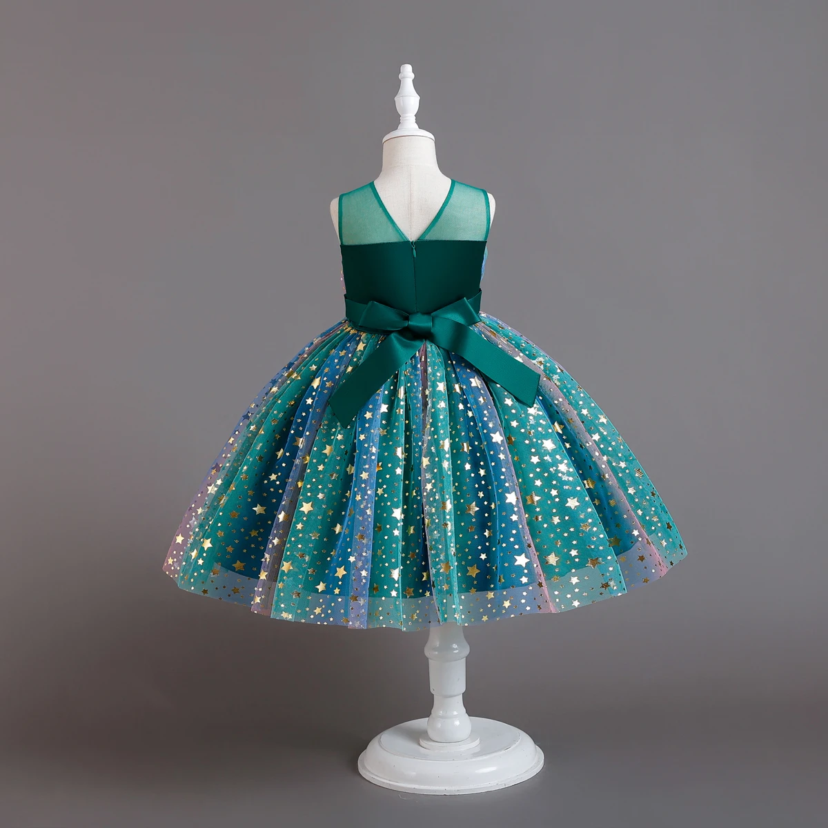 1-10 Years Baby Girl Clothing Rainbow Sequins Dress For Christmas Halloween Brithday Party Kid Girl Wedding Princess Dresses