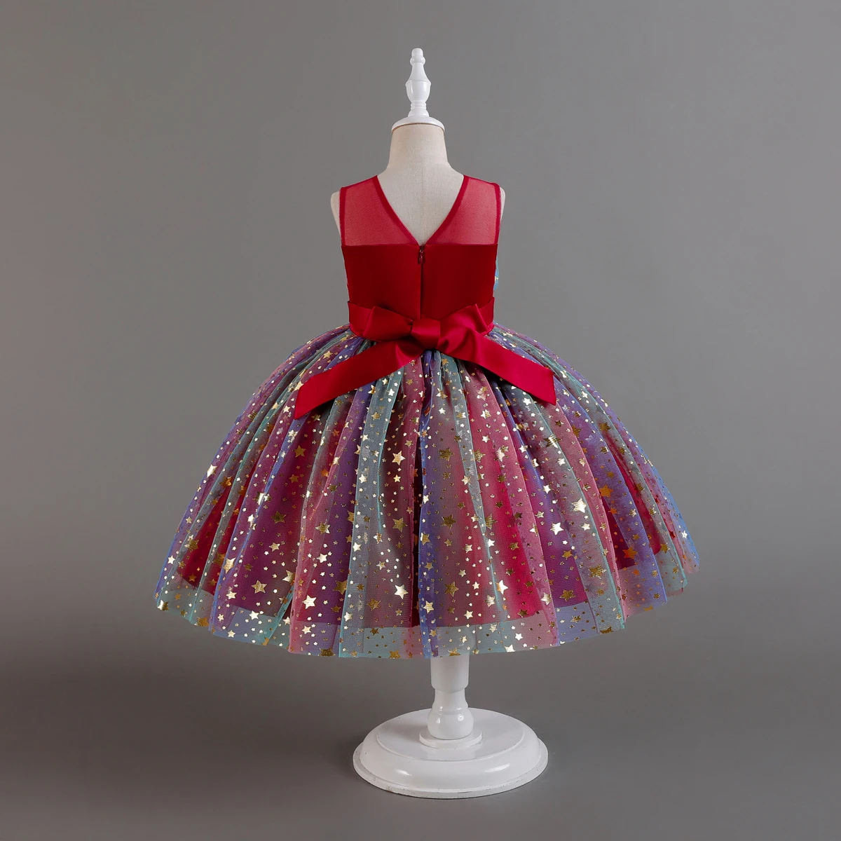 1-10 Years Baby Girl Clothing Rainbow Sequins Dress For Christmas Halloween Brithday Party Kid Girl Wedding Princess Dresses