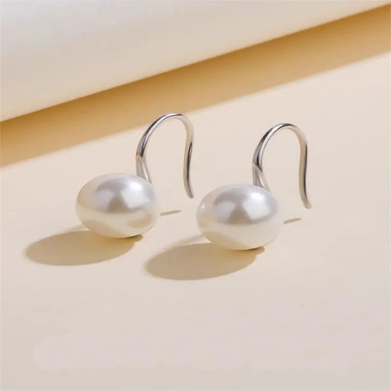 Senlissi-New Fashion Wholesale 8-12mm Gary Pearl and 925 Sterling Silver Stud 18K Earrings for Women Jewelry Gifts
