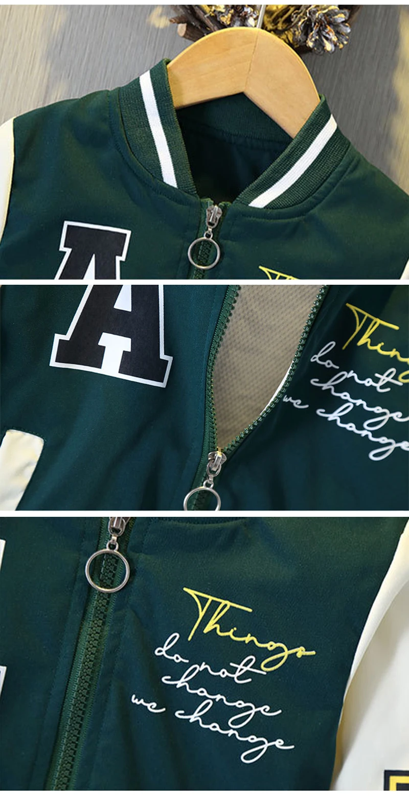 2024 Spring Autumn Baby Boys Jacket Fashion Cartoon Bear Pattern Kids Windbreaker Coats For Children Outerwear Clothing 2-12Year