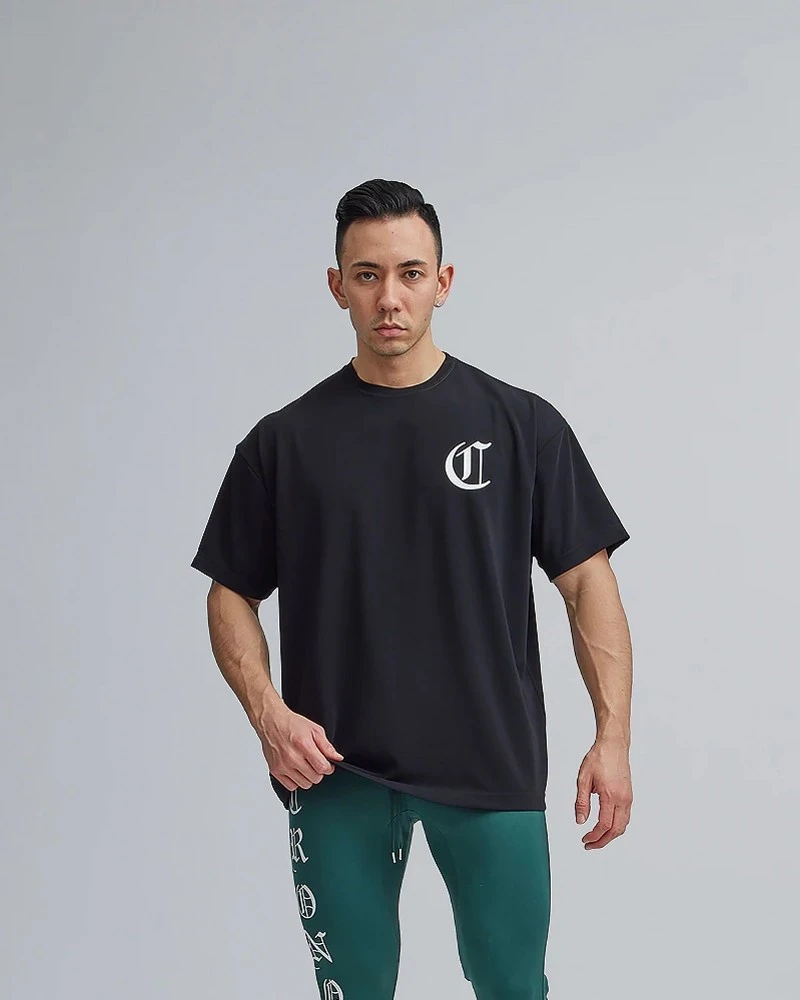 Oversize T-shirt Gym Men's Sports T Shirt Summer Male Cotton Fitness Bodybuilding Workout Shirts Short Sleeve Tees Tops