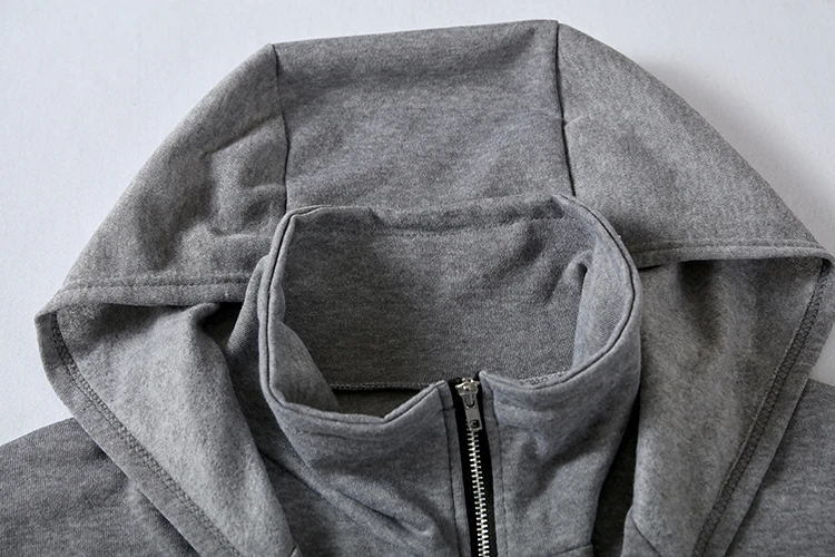 2024 Hooded Pocket Sweater Zipper Mid Length Fake Two Piece Loose Coat for Women