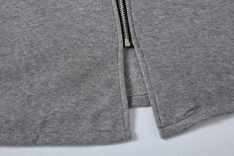 2024 Hooded Pocket Sweater Zipper Mid Length Fake Two Piece Loose Coat for Women