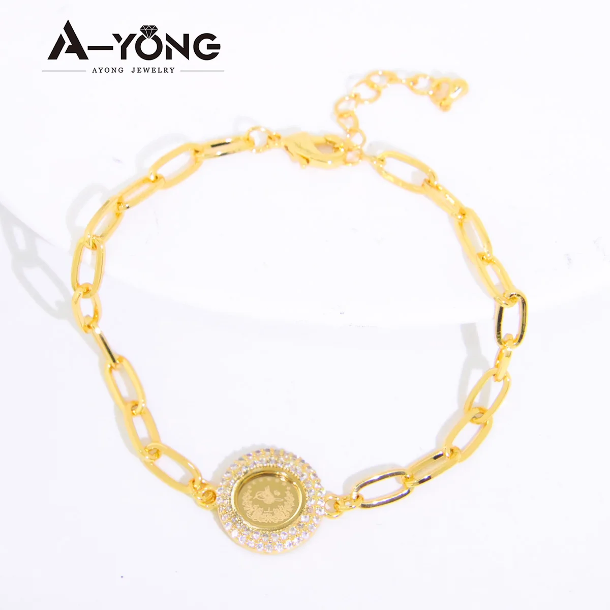 Arabic Design Gold Color Coins Bracelet 21k Gold Plated Turkish Charm Bangles Dubai Women Luxury Wedding Party Kurdish Jewelry
