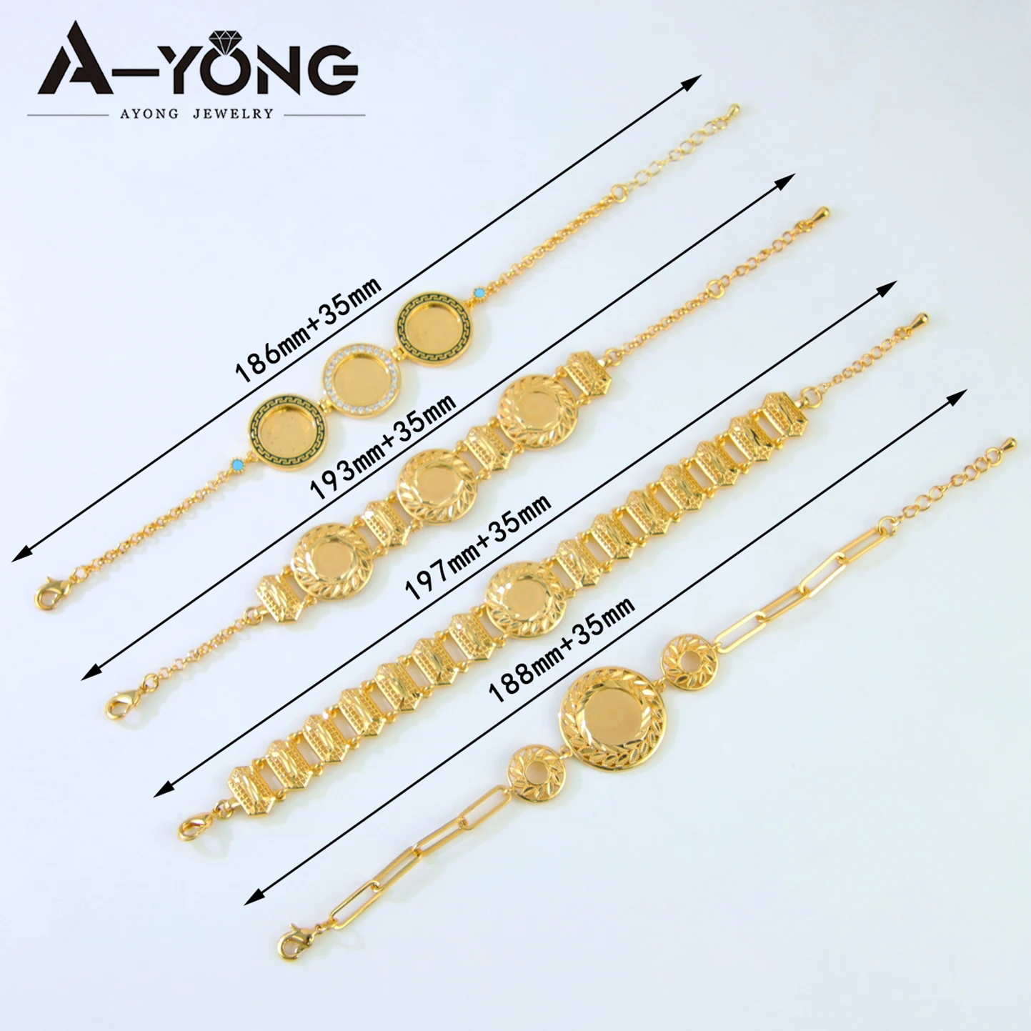 Arabic Design Gold Color Coins Bracelet 21k Gold Plated Turkish Charm Bangles Dubai Women Luxury Wedding Party Kurdish Jewelry