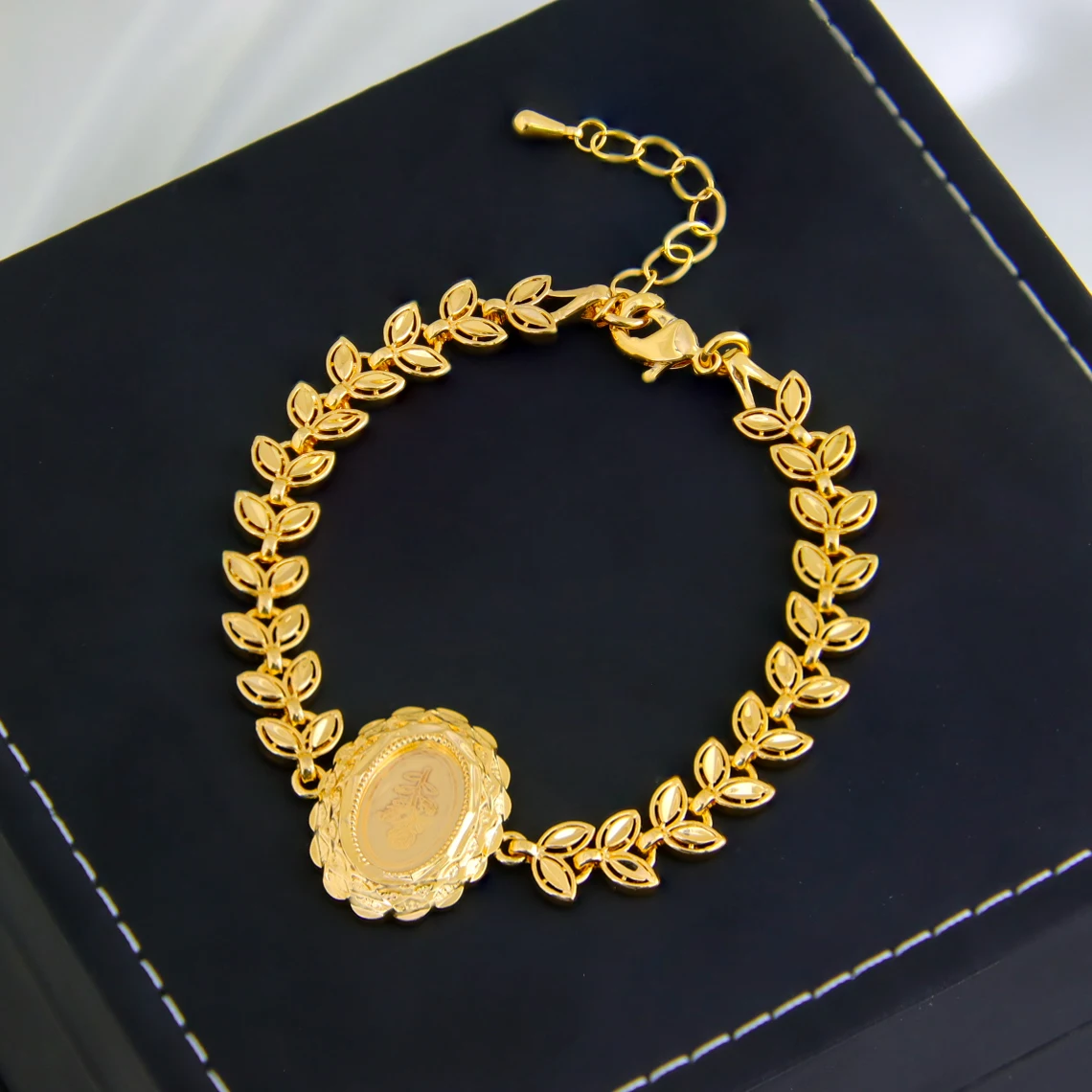 Arabic Design Gold Color Coins Bracelet 21k Gold Plated Turkish Charm Bangles Dubai Women Luxury Wedding Party Kurdish Jewelry