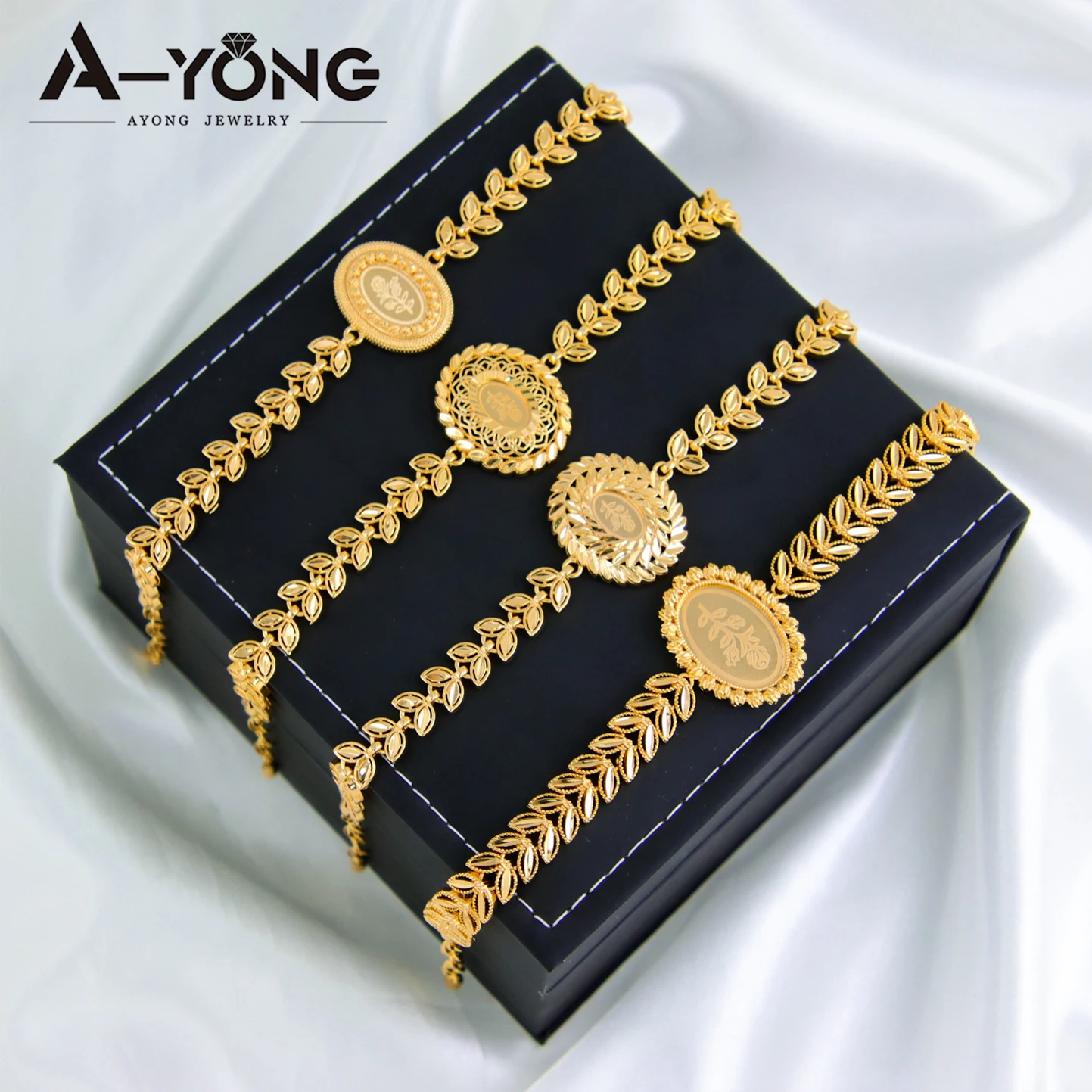 Arabic Design Gold Color Coins Bracelet 21k Gold Plated Turkish Charm Bangles Dubai Women Luxury Wedding Party Kurdish Jewelry