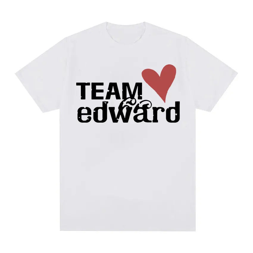 Jacob Wears Team Edward Organic Cotton T-shirt Twilight Fans Clothing Vintage T Shirt Men Women Fashion Casual Oversized Tshirts