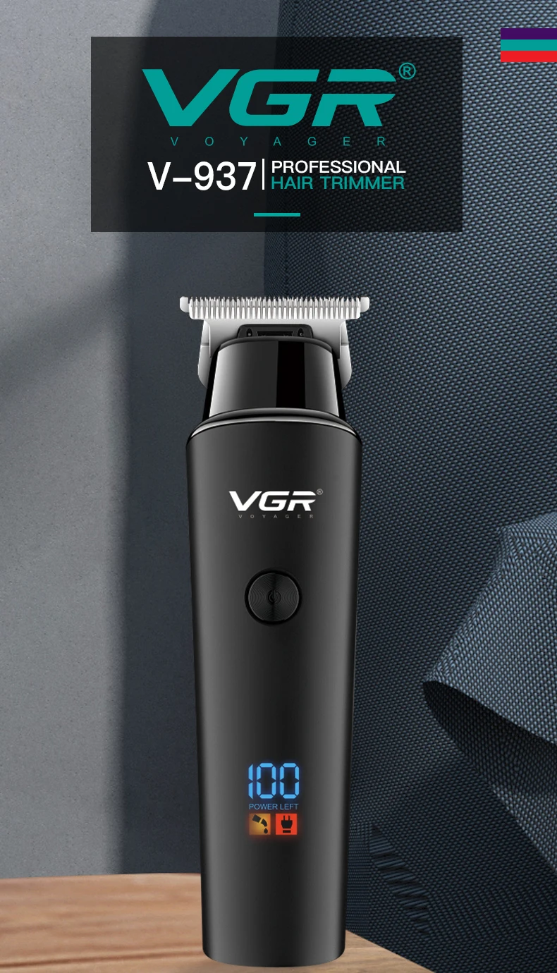 Original VGR V-937 Professional Electric Hair Trimmer Cordless Beard & Hair Clipper For Men Hair Cutter Machine Rechargeable Set