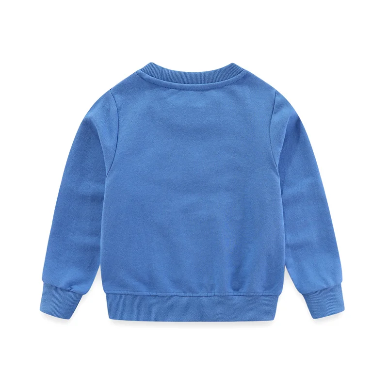 5-7T New Autumn Blue Elmo Sweatshirts Baby Boy Girls Cartoon Shirts Fashion Clothing Long Sleeve Hoody Boys Girls Tops