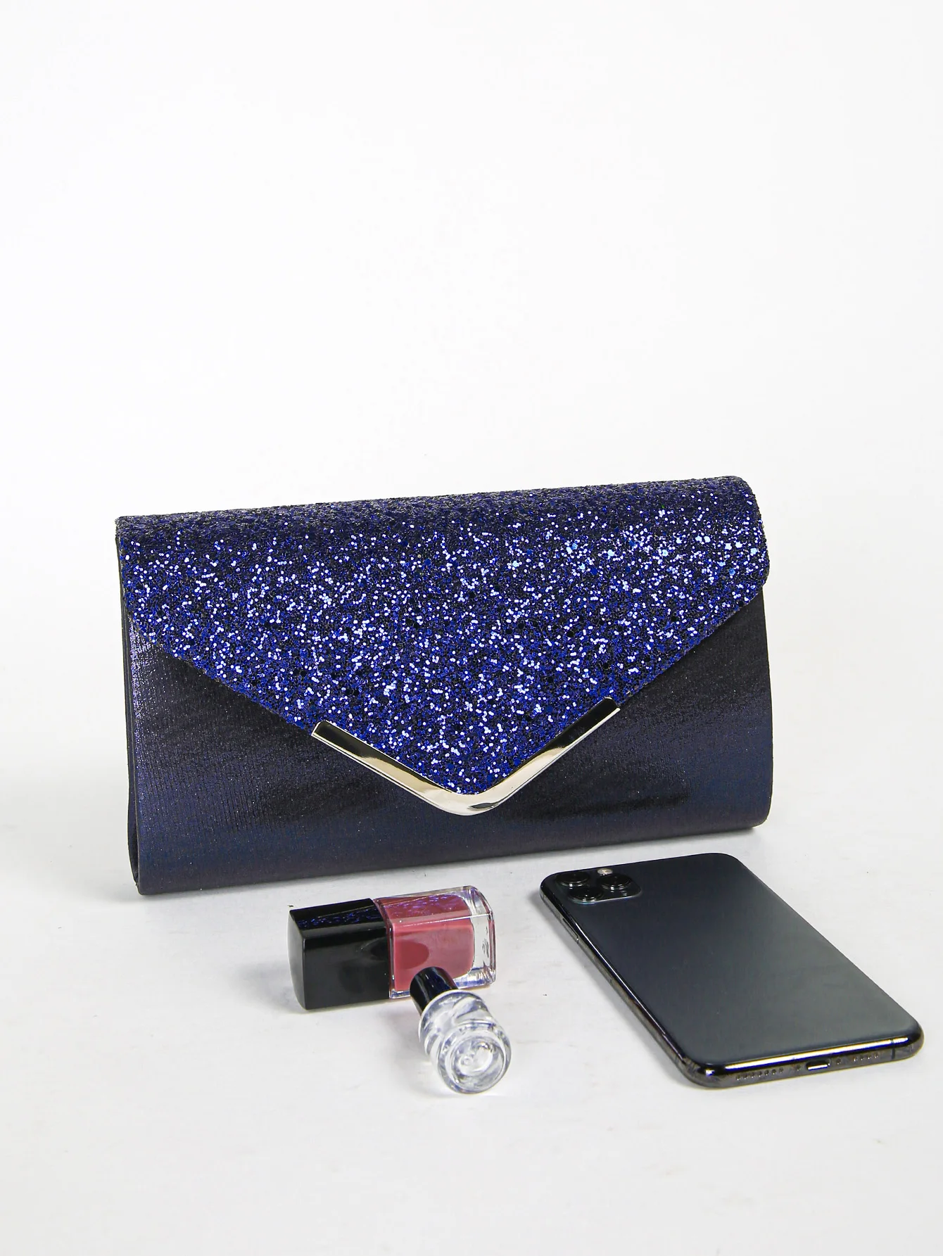 Women Evening Envelope Handbag Prom Sequin Clutch Purse Chain Shoulder Cross Body Bag For Party