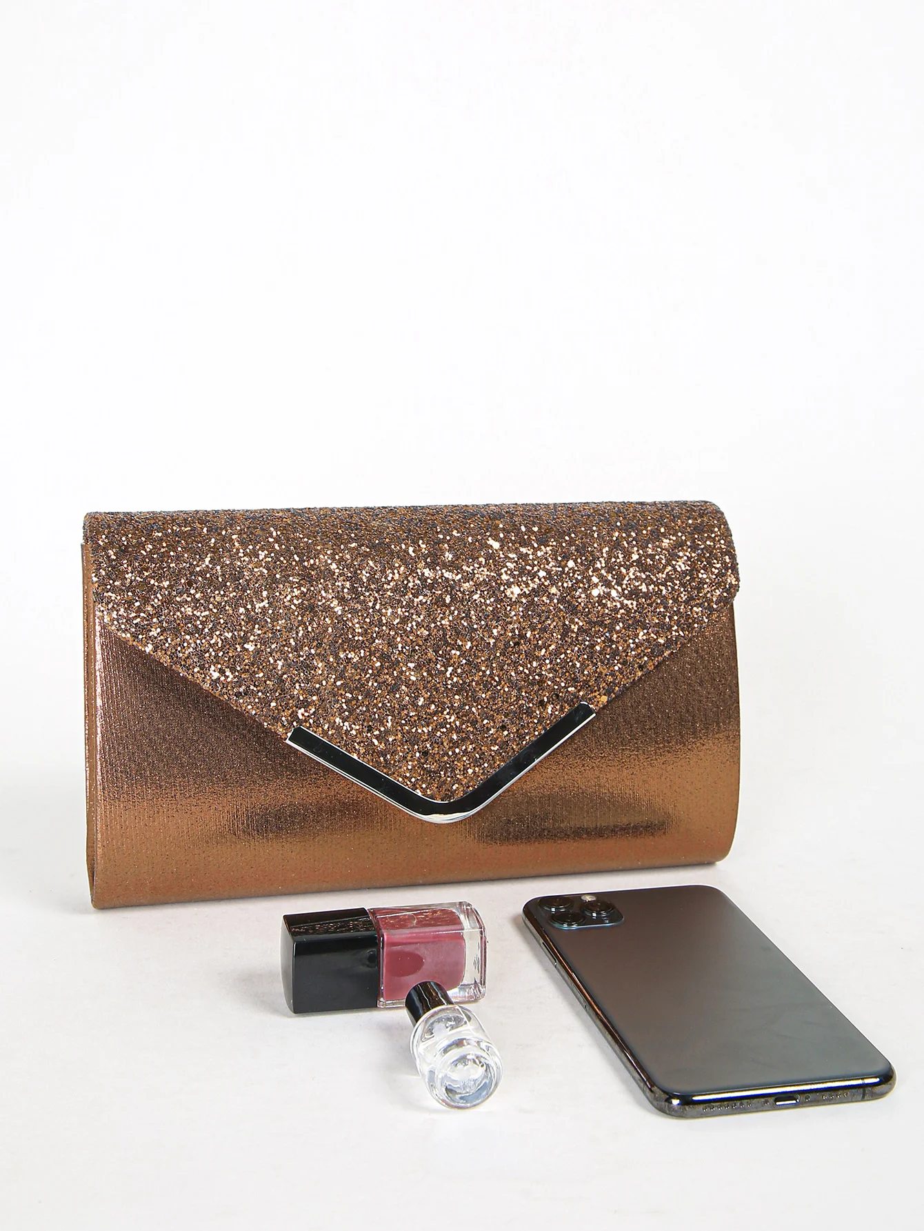 Women Evening Envelope Handbag Prom Sequin Clutch Purse Chain Shoulder Cross Body Bag For Party