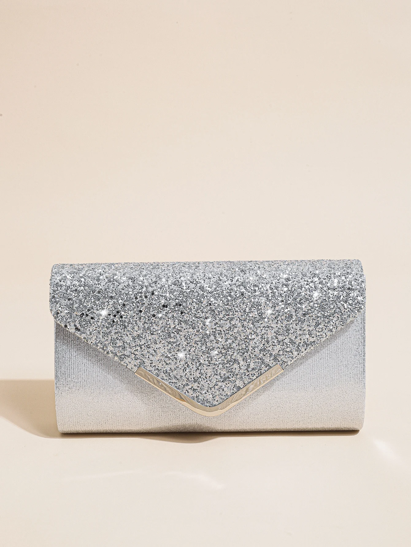 Women Evening Envelope Handbag Prom Sequin Clutch Purse Chain Shoulder Cross Body Bag For Party