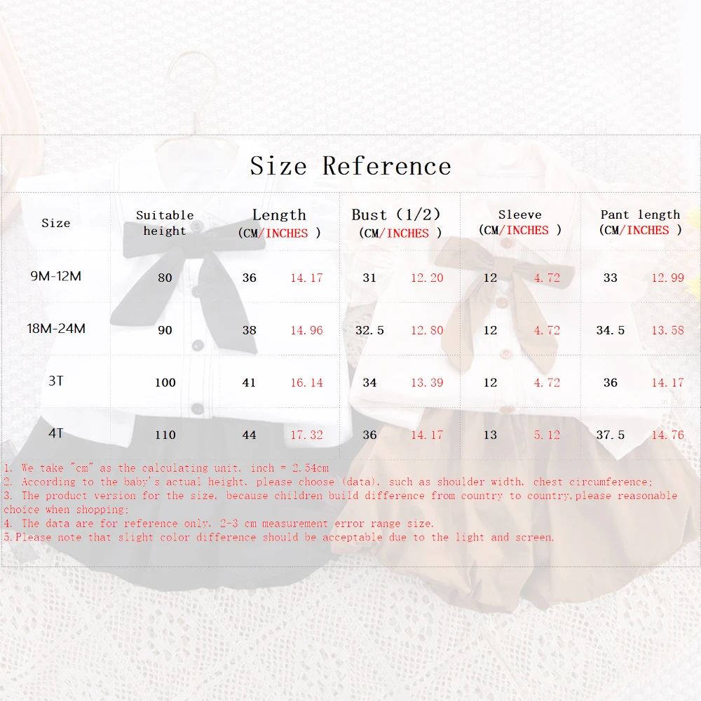 New 0-4 Years Girls' Set Summer Casual Children's Summer Vacation Party Casual Girls' Baby Clothing Shirt+Shorts Set