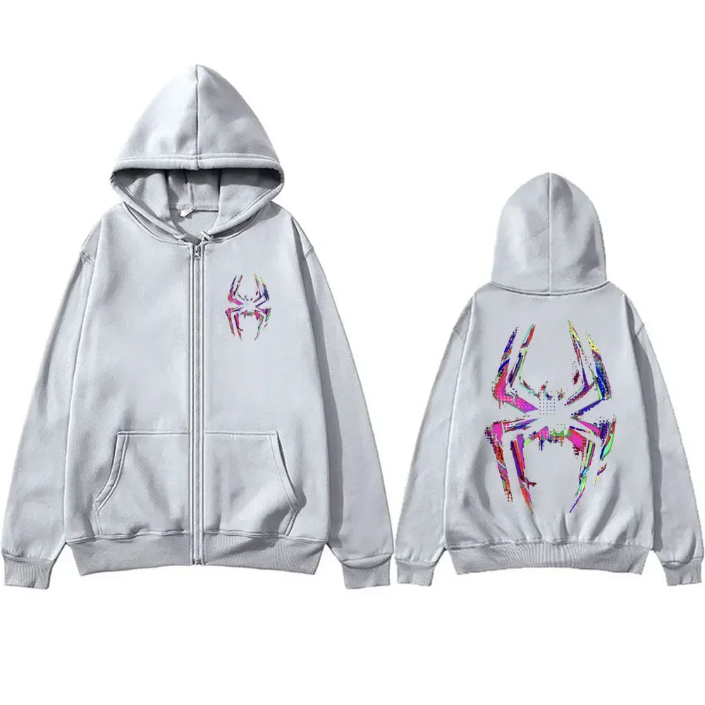 Rapper Metro Boomin Heroes & Villains Spider Print Zipper Hoodie Men Gothic Casual Zip Up Jacket Male Hip Hop Trend Cool Hoodies