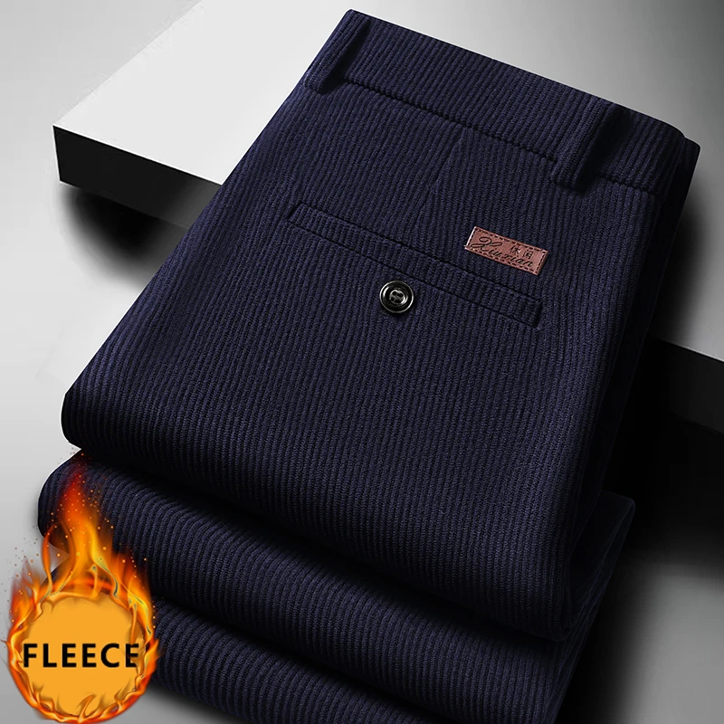 Elastic Waist Casual Pants Men Joggers Loose Fit Straight Pants Spring Autumn Male Trousers Large Size Black Grey