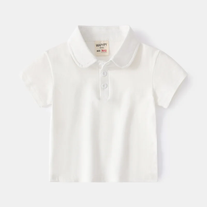 Boy Polo Shirts for Kids Toddler Age 0 to 1 2 3 4 5 6 7 Years 100% Cotton School Shirt Short Sleeves Car Casual Children Clothes