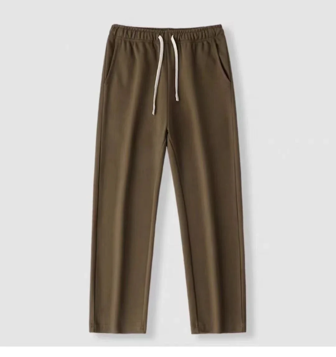 Casual Men Sweatpants Breathable Fashion Sportswear Drawstring Wide Leg Straight Track Pants Cotton Casual Loose Trousers Male