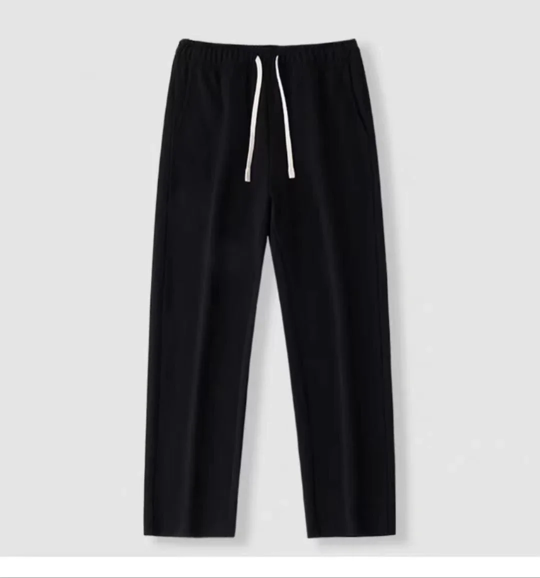 Casual Men Sweatpants Breathable Fashion Sportswear Drawstring Wide Leg Straight Track Pants Cotton Casual Loose Trousers Male