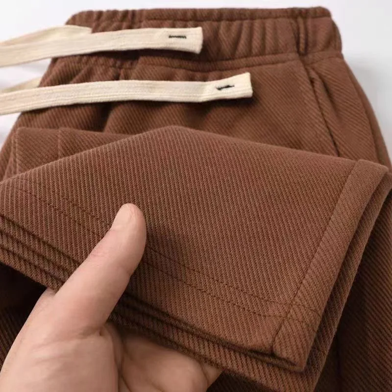 Casual Men Sweatpants Breathable Fashion Sportswear Drawstring Wide Leg Straight Track Pants Cotton Casual Loose Trousers Male