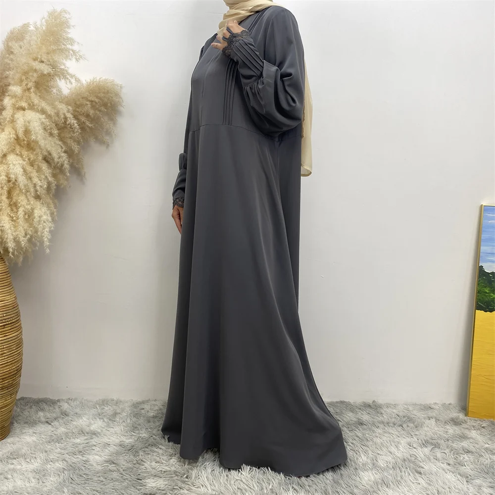 Muslim women's abaya Middle East Dubai abaya Turkish Islamic zipper dress Elegant dress for Arab women in Lent