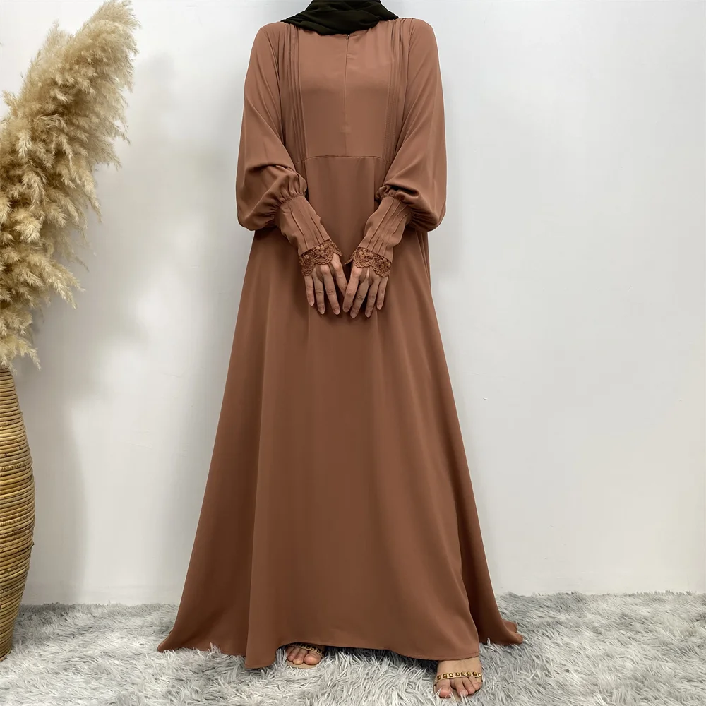 Muslim women's abaya Middle East Dubai abaya Turkish Islamic zipper dress Elegant dress for Arab women in Lent