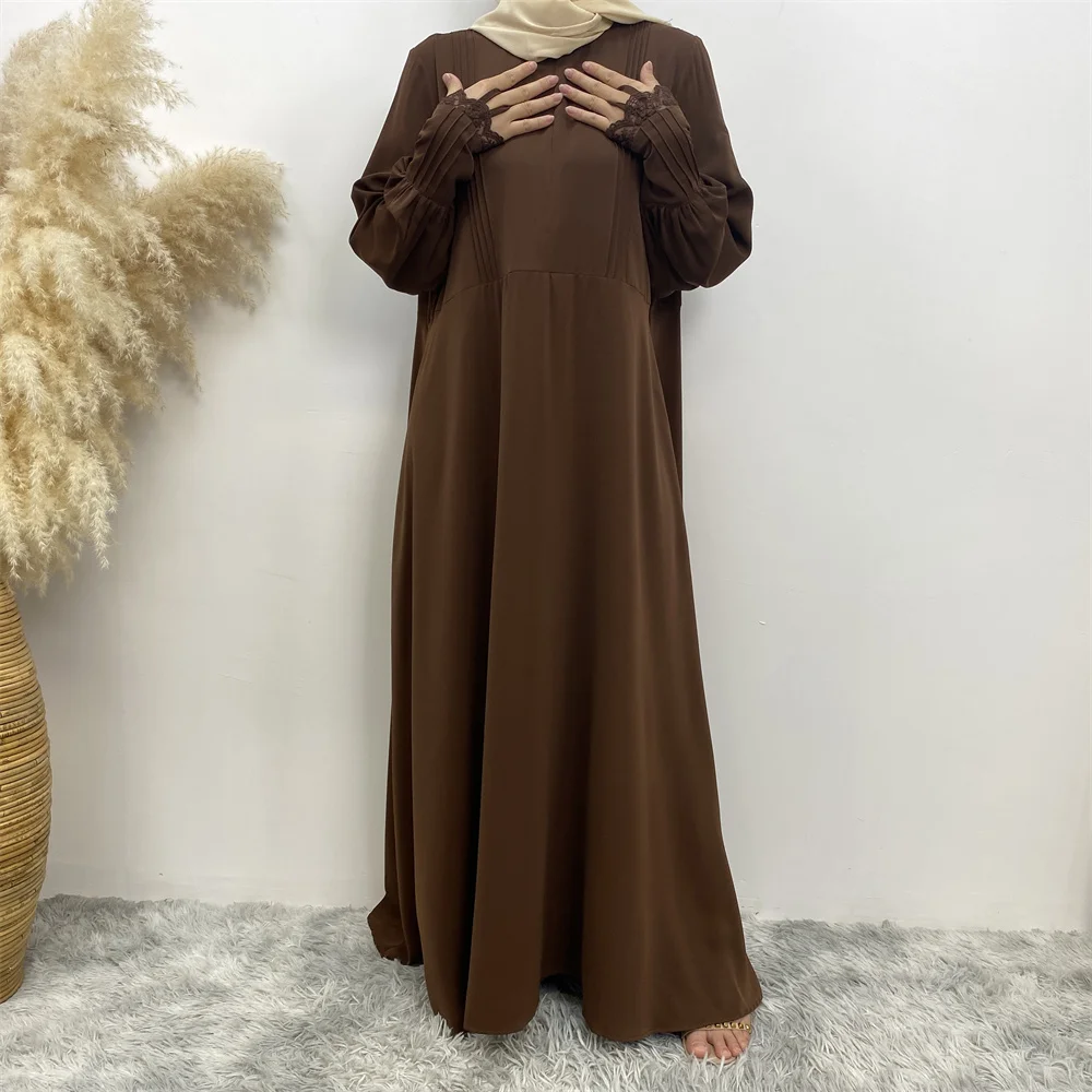 Muslim women's abaya Middle East Dubai abaya Turkish Islamic zipper dress Elegant dress for Arab women in Lent