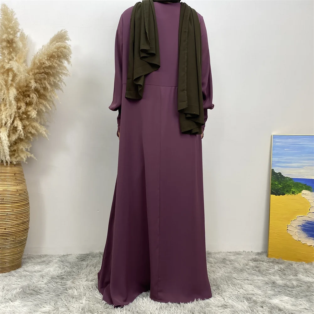 Muslim women's abaya Middle East Dubai abaya Turkish Islamic zipper dress Elegant dress for Arab women in Lent
