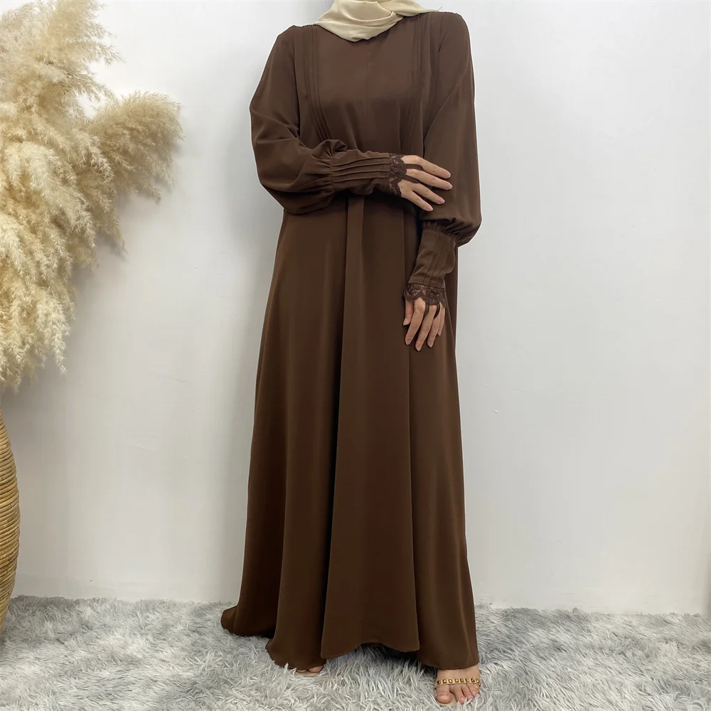 Muslim women's abaya Middle East Dubai abaya Turkish Islamic zipper dress Elegant dress for Arab women in Lent
