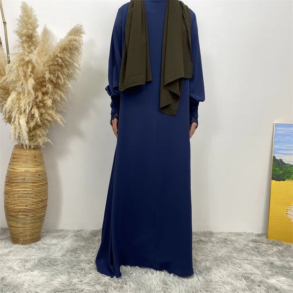Muslim women's abaya Middle East Dubai abaya Turkish Islamic zipper dress Elegant dress for Arab women in Lent