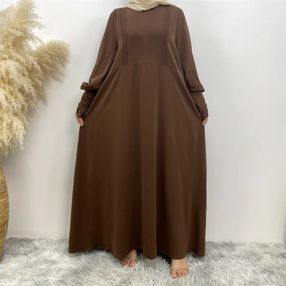 Muslim women's abaya Middle East Dubai abaya Turkish Islamic zipper dress Elegant dress for Arab women in Lent