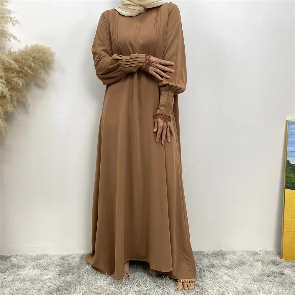 Muslim women's abaya Middle East Dubai abaya Turkish Islamic zipper dress Elegant dress for Arab women in Lent