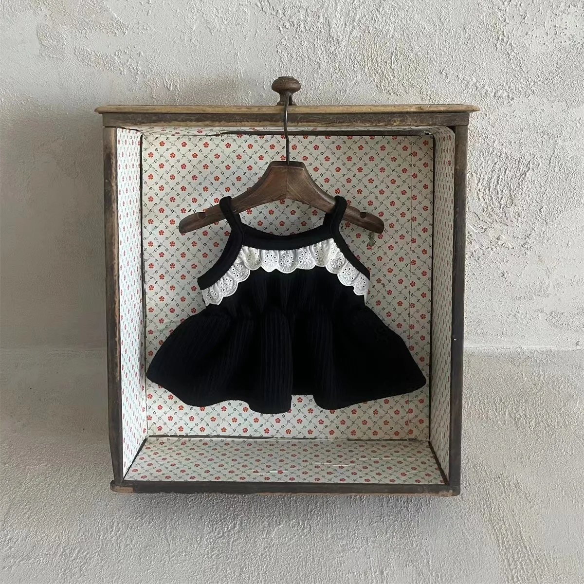 Q23030 Children Clothing Spring&Summer Sweet Lace Dress for Newborn Baby Toddler Princess Soft Sleeveless Skirt for Girls