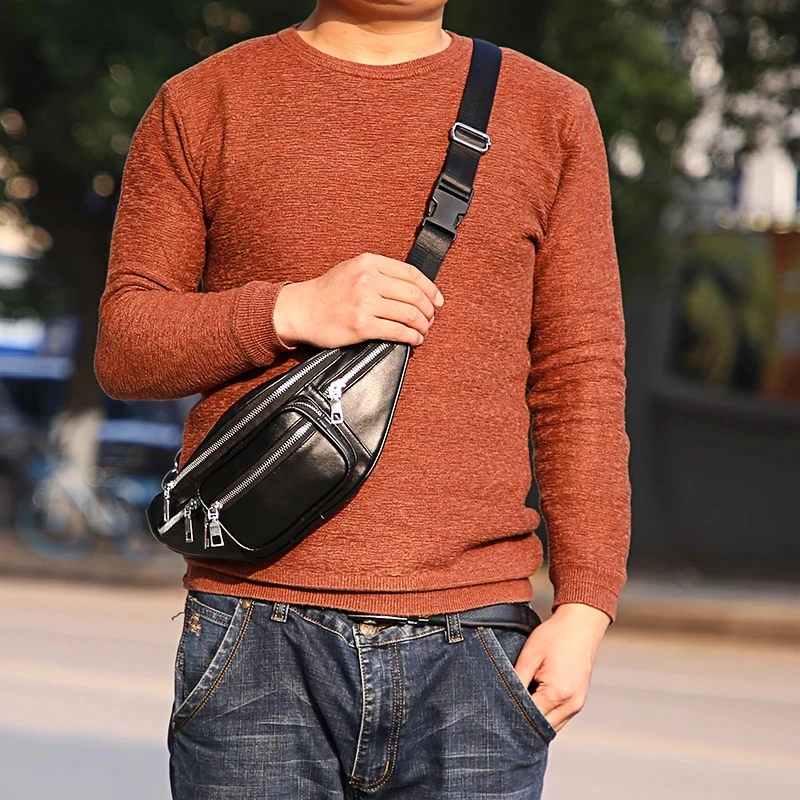 Women chest Pack Punk Bag Solid PU leather handbag Women's Belt Waist Bag Women Waist Pack cell phone Bags