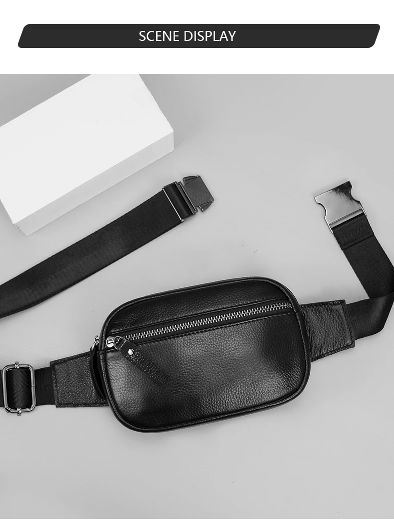 Fanny Pack Waist Bag Multifunction Genuine Leather Hip Bum Bag Travel Pouch For Men and Women For Hiking Running And Cycling