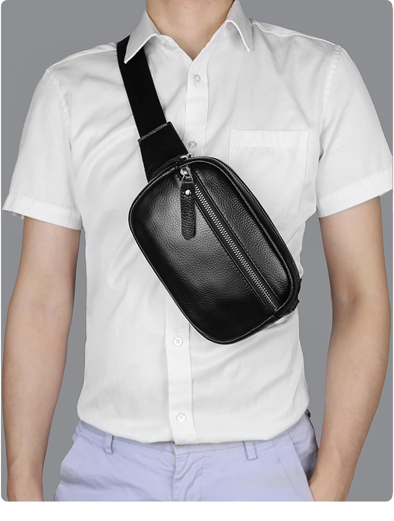 Fanny Pack Waist Bag Multifunction Genuine Leather Hip Bum Bag Travel Pouch For Men and Women For Hiking Running And Cycling