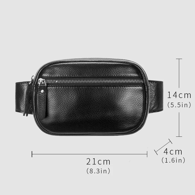 Fanny Pack Waist Bag Multifunction Genuine Leather Hip Bum Bag Travel Pouch For Men and Women For Hiking Running And Cycling